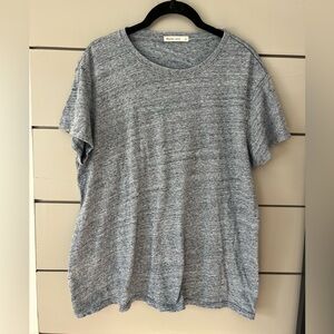Marine Layer Womens Blue‎ Gray Heathered Crewneck Short Sleeve Tee Shirt Size XL